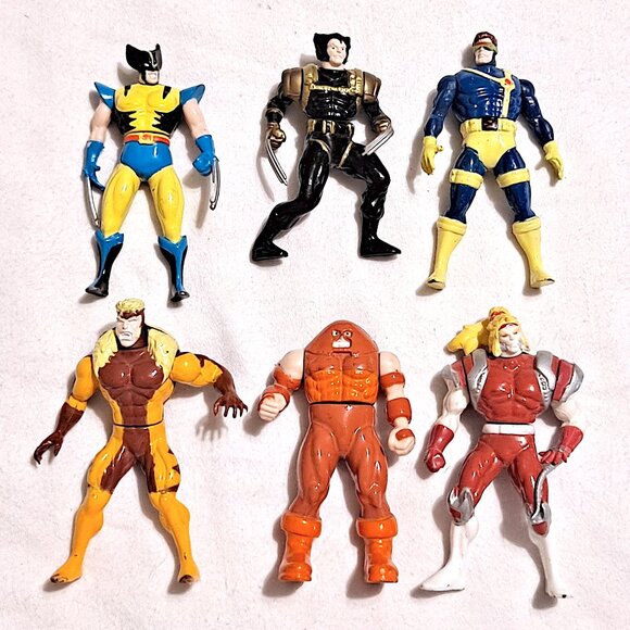 X-Men Steel Mutants Toy Biz Marvel Heavy Metal Heroes Die Cast Figures Lot of 6 - Picture 1 of 9